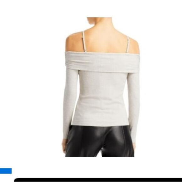 Jonathan Simkhai Womens Piper Off The Shoulder Ribbed Pullover Top XS - Picture 2 of 10